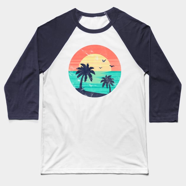 Sunset Baseball T-Shirt by Hub Design